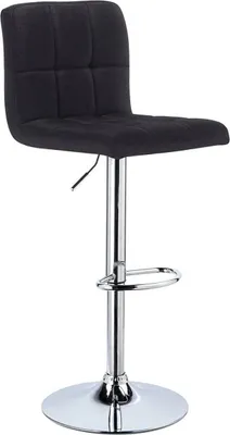 Obrázok produktu pre Barová stolička čierna – ľan – výškovo nastaviteľná – industriálny štýl – ergonomická – výška sedadla 60–82 cm – 1 kus