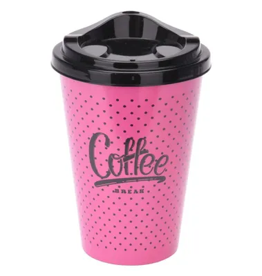 Produktbild von 24x Kaffeebecher 500ml Mehrweg To Go Kunststoff Deckel Tee Trinken Pott Plastik