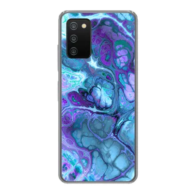 Produktbild von MuchoWow® Handyhülle Schutzhülle Hülle für Samsung Galaxy A03s Kunst - Golf - Blau - Psychedelisch Silikon Softcase Handy Hülle - Schutz