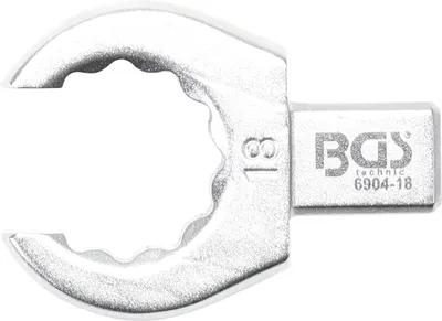 Produktbild von BGS 6904-18 Einsteck-Ringschlüssel, offen, 18 mm Aufnahme 9 x 12 mm