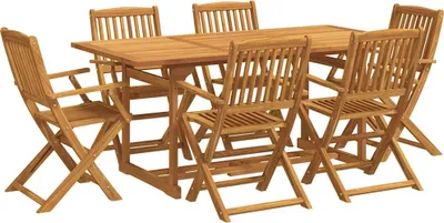 Obrázek produktu pro vidaXL 7dílný zahradní jídelní set 180x90x75 cm z masivního dřeva akácie