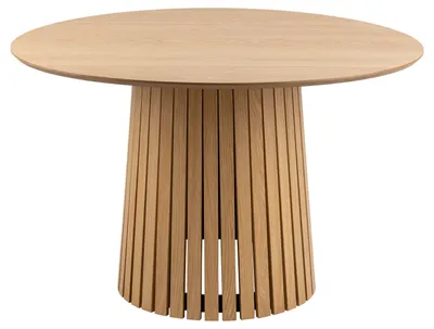 Image de Christo table à manger Ø120 cm plaqué chêne.