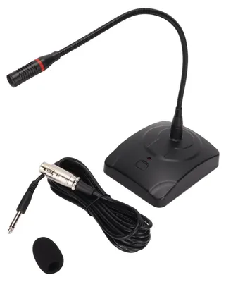 Produktbild von Schwanenhalsmikrofon, Desktop-6,35-mm-Kabel mit Licht für Konferenzen, Rundfunkaufzeichnungen