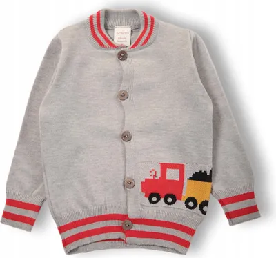 Produktbild von Baby Strickjacke - 68/74 - grau - Weich Und Leicht - Kindermotive - Mit Knöpfen