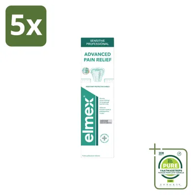 Image de 5 tubes de dentifrice Elmex Sensitive Professional, formule Pro-Argin, 75 ml, lot de 5