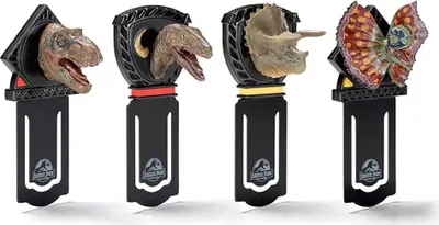 Produktbild von Noble Collection Jurassic Park Lesezeichen 4er-Set Dinosaurier