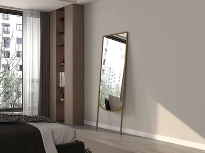 Produktbild von Skye Decor, Eleganter Cheval-Spiegel aus 100% Metall, Gold, 70 x 180 cm | Wandmontage möglich | Moderner Stil für Ihr Zuhause | Praktisch und stilvoll