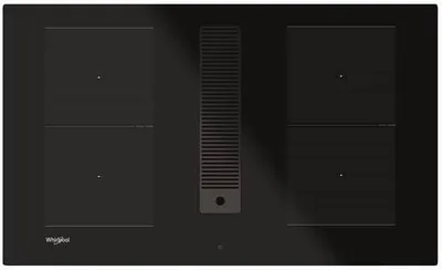Image de WHIRLPOOL Plaque de cuisson à induction, avec hotte, 83 cm de large, noire
