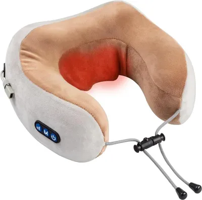 Productafbeelding van Ergonomisch nekuskussen met 6 massagefuncties | Draagbaar voor ontspanning en pijnverlichting