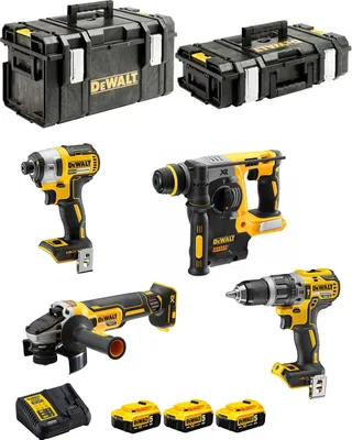 Imagen del producto de DeWALT Kit DCK422P3 (DCD796 + DCF887 + DCH273 + DCG405 + 3 x 5,0 Ah + DCB115 + DS150 + DS300)