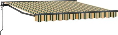 Obrázok produktu pre Rám markízy Zelená a žltá 350 x 250 cm Polyester sPolyuretánpovrchom