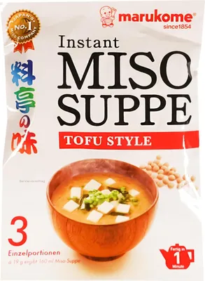 Produktbild von Marukome Misosuppe Tofu Style 57g (3Portionen)