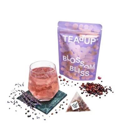 Produktbild von TEAdUP BoozyBags Gin Botanicals Lavendel & Rose – Gin Gewürz für Gin Tonic & Cocktails – Cocktail Infusion – Bar Zubehör – 10 Beutel