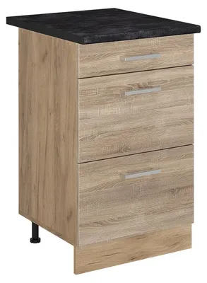 Immagine prodotto di Mobiletto base per cucina Vicco R-Line Sonoma/Rovere dorato 50 cm piano di lavoro Antracite, Model 70001