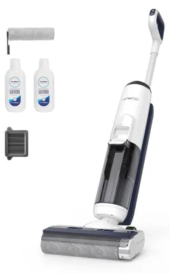 Productafbeelding van Tineco iFLOOR 5 Breeze Complete: complete nat- en droogzuiger, met automatische reiniging, lichtgewicht, draadloos, stofzuiger met dweilfunctie, geschikt voor het reinigen van hoeken (<0,5 cm), blauw