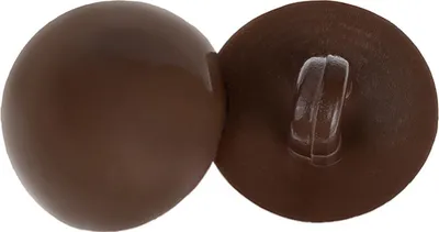 Image de Boutons - lot de 6 pièces - 10 mm (diamètre) - Marron