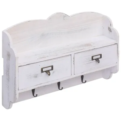 Immagine prodotto di Appendiabiti a Muro Bianco 50x10x34 cm in Legno
