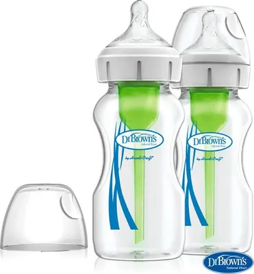 Obrázok produktu pre DR.BROWN'S Fľaša antikolik Options+ široké hrdlo 2x270 ml sklo