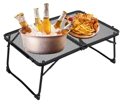Imagen del producto de Mesa plegable de metal para camping, ideal para exteriores