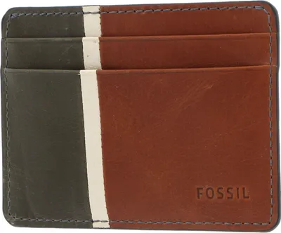 Produktbild von FOSSIL Leder Kartenhalter Scott Card Case Congnac braun grün