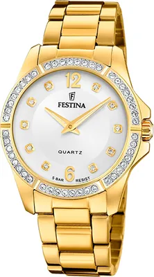 Obrázek produktu pro Festina dámské náramkové hodinky z nerezové oceli zlaté Fashion D2UF20596/1