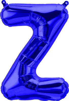 Produktbild von Folienballon Buchstabe Z, blau, ca. 40 cm, für Luftbefüllung
