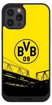 Produktbild von NIVOCASE Handyhülle für Apple iPhone 12 Pro  Hülle NIVOpure Case Schwarz BVB Borussia Dortmund Fanartikel