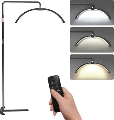 Immagine prodotto di Lampada LED da terra, dimmerabile, temperatura di colore regolabile, nera