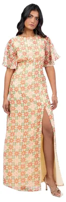 Produktbild von Anaya with Love Women's Maxi Dress Ladies Recycled Floral Print Flutter Sleeve R