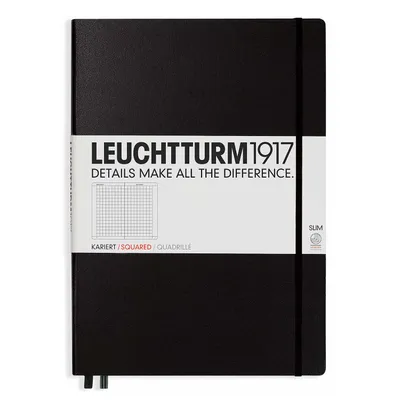 Produktbild von Leuchtturm 310174, Einfarbig, Schwarz, A4+, 100 g/m², Kariertes Papier, Hardcover