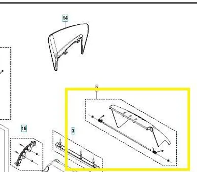 Zdjęcie produktu dla Klapa tylna kosiarki LC 153S LC 151 Husqvarna 598684119 ORYGINAŁ