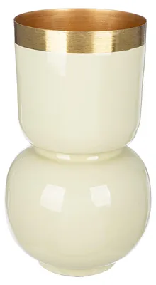 Zdjęcie produktu dla Gilde Vase, "Roro", Metall, creme, VE 1, H. 31.5 cm, D. 18 cm 55115 4063387551158