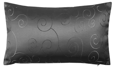 Produktbild von Kissenbezug 30x50 cm grau Damast Circle Deko Kissenhülle mit Reißverschluss