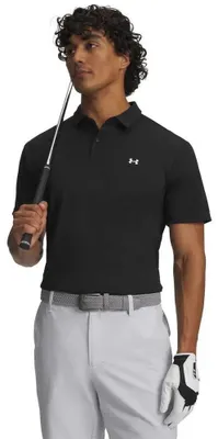 Produktbild von Under Armour T2G Piqué Herren-Golfpoloshirt, Schwarz