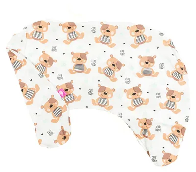 Produktbild von BabyUniverse Stillkissenbezug, klein, 100 % Baumwolle - Teddybär