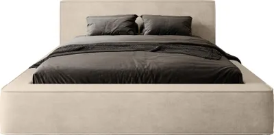 Produktbild von FEDVE Polsterbett MUMMO aus Velours 180x200 cm, Creme
