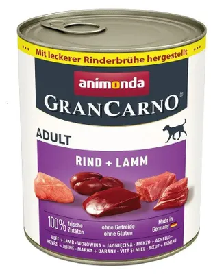 Zdjęcie produktu dla animonda GranCarno Original, Dorosły, Wołowina, Jagnięcina, 800 g, Bez cukru, Bez soi