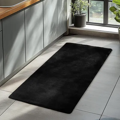 Produktbild von Homebyhome Waschbarer Kurzflor Teppich, rutschfest & weich, Modernes Einfarbig Design für Wohnzimmer, Schlafzimmer, Grösse: 60x100 cm