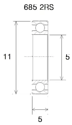 Produktbild von Bearing B5 5X11X5Mm