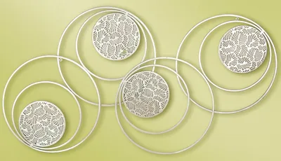 Produktbild von GILDE Wanddeko Wandrelief Circles, champagner,120x73x2 cm