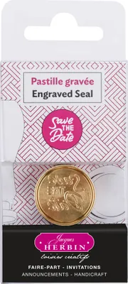 Produktbild von Jacques Herbin 3x Siegelplatte aus Messing, ø24mm - Save the date 40415T