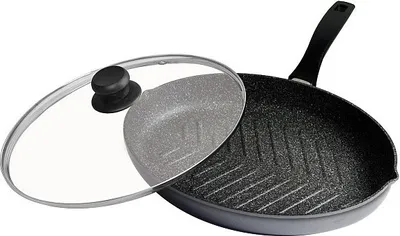 Produktbild von Stoneline XXL Fishpan 15715 Bratpfanne, Gusseisen/Gussaluminium, Induktionsherd-geeignet, Antihaftbeschichtung, inkl. Deckel