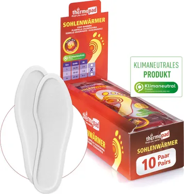 Produktbild von Thermopad Sohlenwärmer, Fußwärmer-Pad, 8 h, 10 Stück(e), L, 40-41, Weiß
