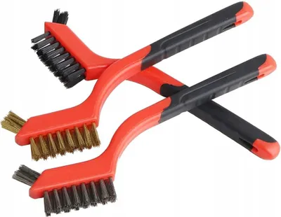 Produktbild von TurboTools Drahtbürsten-Set 3 Stück 175mm Messing Stahl Nylon