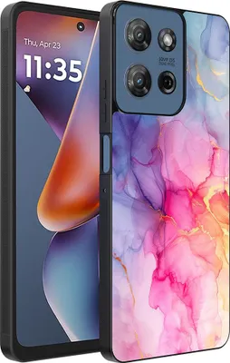 Produktbild von Smartphonica Phone Case Fit für Motorola Moto G 2025 mit Marmor-Druck - TPU zurück Abdeckung Fall Marmor-Design - Regenbogen