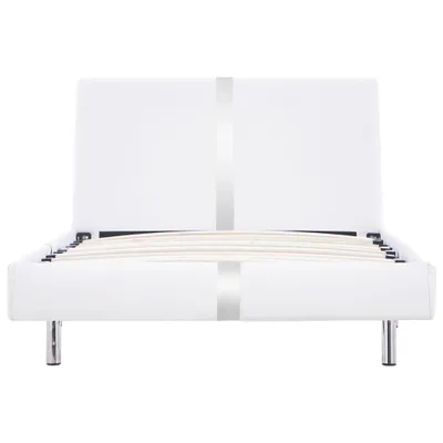 Zdjęcie produktu dla vidaXL Rama łóżka biała imitacja skóry 90x200 cm