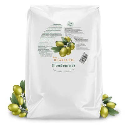 Produktbild von Meine Orangerie Olivenbaum Erde 10 L - Spezial Erde für Olivenbaum - mit Olivenbaumdünger - Spezialsubstrat für mediterrane Kübelpflanzen und Gehölze