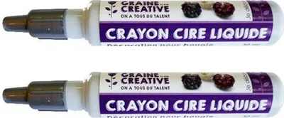 Image de 2 crayons de cire liquide pour bougies - argent