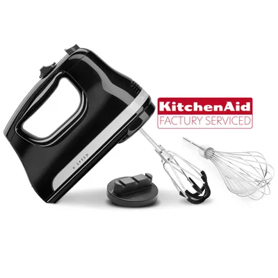 Productafbeelding van KitchenAid 5KHM6118EOB Handmixer, Flexibare garde, kleur: Onyx Black. Professioneel