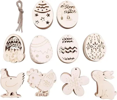 Produktbild von Ostern - Easter - Osterhase - Ausmalen - Basteln - 10er Set - Anhänger